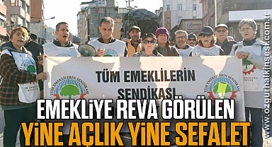 “EMEKLİYE REVA GÖRÜLEN YİNE AÇLIK, YİNE SEFALET”