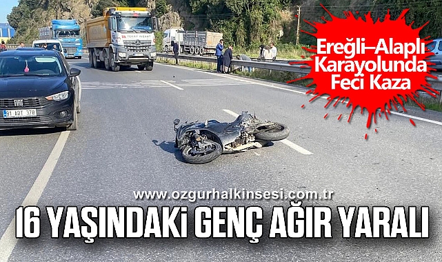 Ereğli–Alaplı Karayolunda Feci Kaza: 16 Yaşındaki Genç Ağır Yaralı