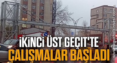 İkinci Yaya Üst Geçit'te Çalışmalar Başladı