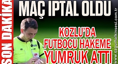KOZLU’DA FUTBOCU HAKEME YUMRUK ATTI