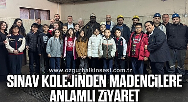 SINAV KOLEJİNDEN MADENCİLERE ANLAMLI ZİYARET
