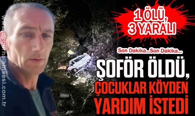 Şoför öldü, çocuklar köyden yardım istedi