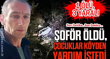 Şoför öldü, çocuklar köyden yardım istedi