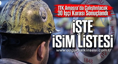 TTK Amasra'da Çalıştırılacak 30 İşçi Kurası Sonuçlandı