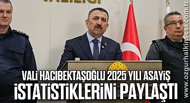 Vali Hacıbektaşoğlu, 2025 Yılı Asayiş İstatistikleri paylaştı