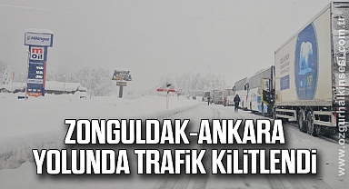 Zonguldak-Ankara yolunda trafik kilitlendi