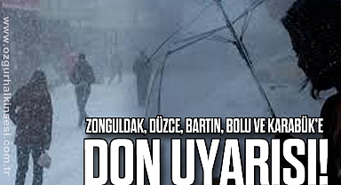 Zonguldak, Düzce, Bartın, Bolu ve Karabük'e don uyarısı!