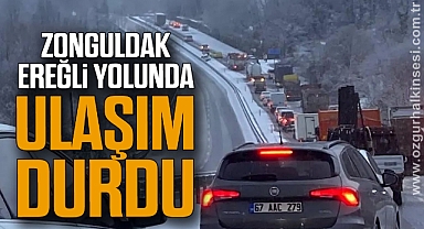 Zonguldak–Ereğli Yolunda Ulaşım Durdu