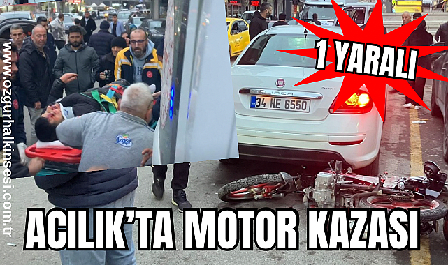 Acılık’ta Motor kazası: 1 Yaralı
