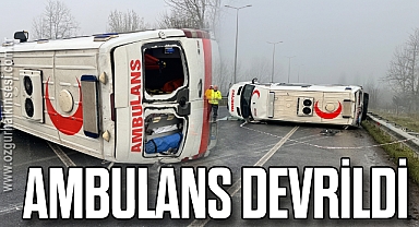 Ambulans devrildi