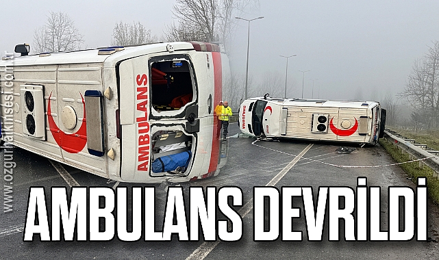 Ambulans devrildi