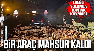 BİR ARAÇ MAHSUR KALDI