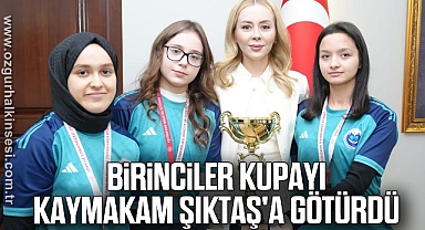 Birinciler kupayı Kaymakam Şıktaş'a götürdü
