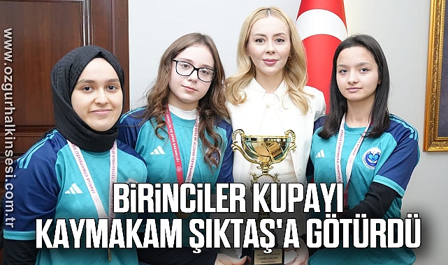 Birinciler kupayı Kaymakam Şıktaş'a götürdü