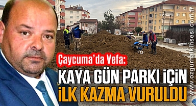 Çaycuma’da Vefa: Kaya Gün Parkı için İlk Kazma Vuruldu