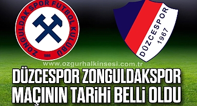 Düzcespor Zonguldakspor maçının tarihi belli oldu