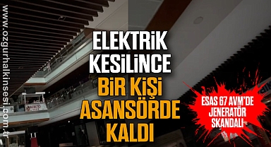 ELEKTRİK KESİLİNCE BİR KİŞİ ASANSÖRDE KALDI
