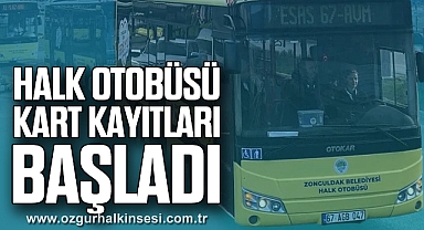 Halk Otobüsü Kart Kayıtları Başladı