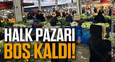Halk pazarı boş kaldı!