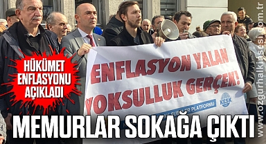HÜKÜMET ENFLASYONU AÇIKLADI: MEMURLAR SOKAĞA ÇIKTI