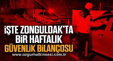 İşte Zonguldak’ta Bir Haftalık Güvenlik Bilançosu