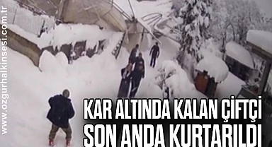  Kar altında kalan çiftçi komşularının yardımıyla kurtarıldı