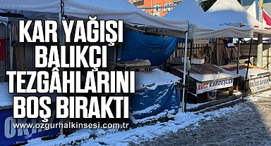 Kar Yağışı Balıkçı Tezgâhlarını Boş Bıraktı