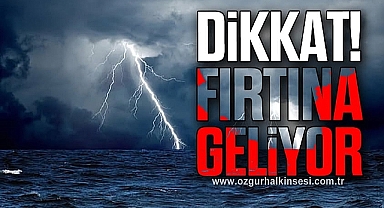 Meteoroloji uyardı: Fırtına Geliyor!