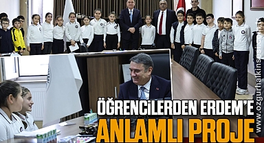 Öğrencilerden Başkan Erdem’e Anlamlı Proje