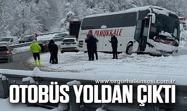 OTOBÜS YOLDAN ÇIKTI