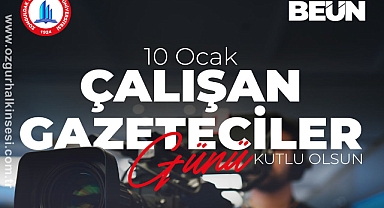 Rektör Özölçer’den 10 Ocak Çalışan Gazeteciler Günü Mesajı