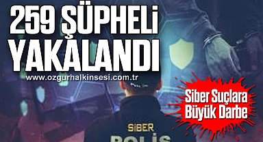 Siber Suçlara Büyük Darbe: 259 Şüpheli Yakalandı