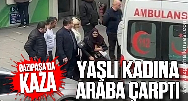 YAŞLI KADINA  ARABA ÇARPTI