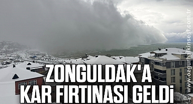  Zonguldak'a kar fırtınası geldi