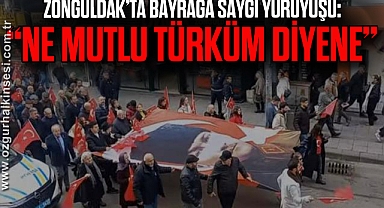 Zonguldak'ta Bayrağa Saygı Yürüyüşü: 