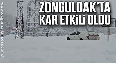 Zonguldak’ta kar etkili oldu