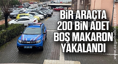  200 bin adet boş makaron yakalandı