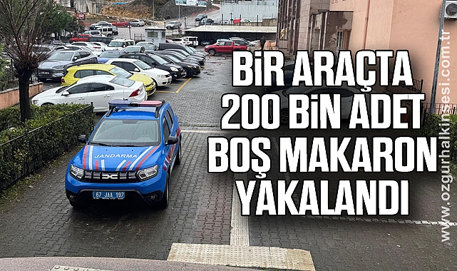 200 bin adet boş makaron yakalandı