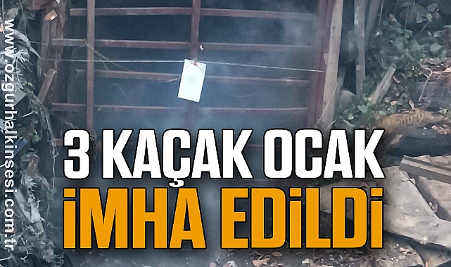 3 kaçak ocak imha edildi