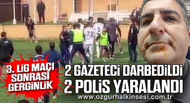 3. Lig maçı sonrası gerginlik: 2 gazeteci darbedildi, 2 polis yaralandı