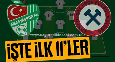 Amasyaspor Zonguldakspor maçında ilk 11’leri belli oldu