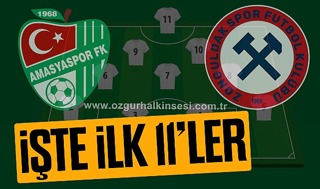 Amasyaspor Zonguldakspor maçında ilk 11’leri belli oldu