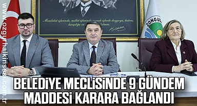 Belediye Meclisinde 9 Gündem Maddesi Karara Bağlandı
