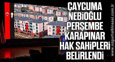 Çaycuma, Nebioğlu, Perşembe, Karapınar Hak Sahipleri Belirlendi