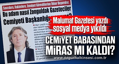 “CEMİYET BABASINDAN MİRAS MI KALDI?”