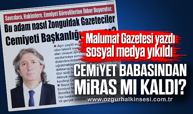 “CEMİYET BABASINDAN MİRAS MI KALDI?”