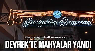 Devrek'te mahyalar yandı