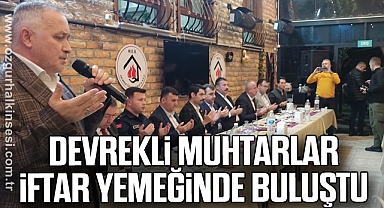 Devrekli muhtarlar iftar yemeğinde buluştu