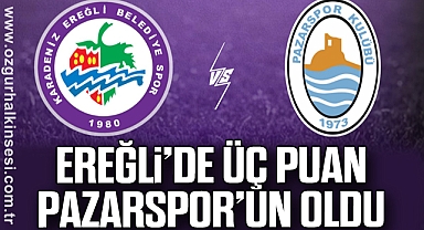 Ereğli’de Üç Puan Pazarspor’un Oldu