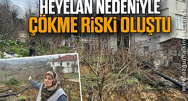 Heyelan nedeniyle çökme riski oluştu